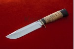 Нож Боец (95Х18, чёрный граб, наборная береста)