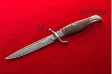 Нож финка НКВД (булат, мельхиор, стабилизированная карельская береза)