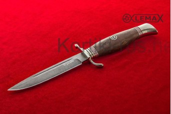 Нож финка НКВД (булат, мельхиор, стабилизированная карельская береза)